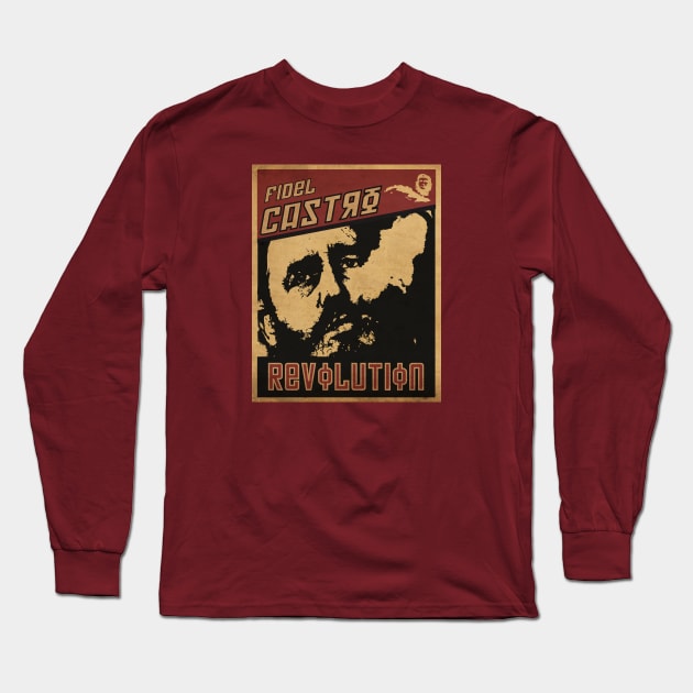 Castro Revolution Long Sleeve T-Shirt by CTShirts